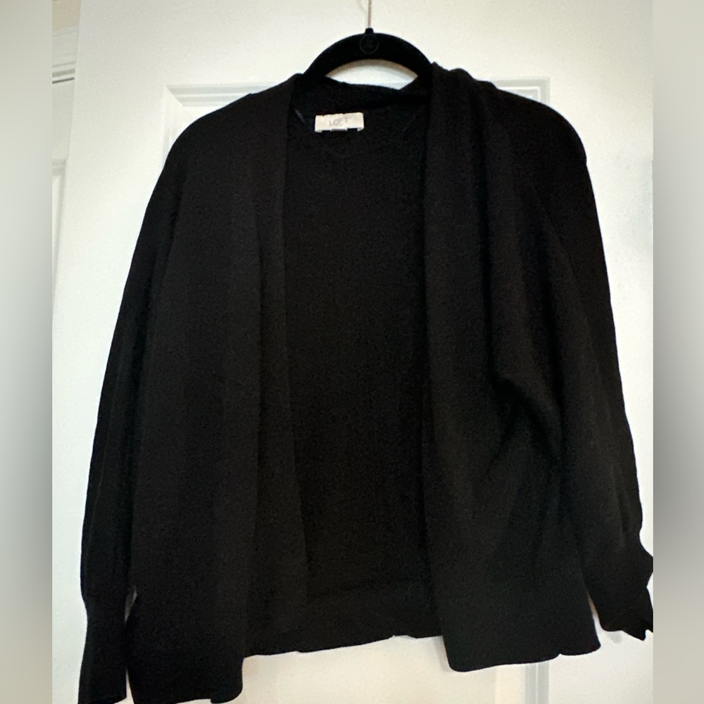 LOFT Classic Black Cardigan Sweater